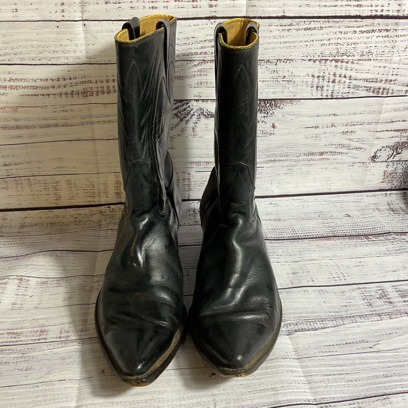 SIETE LEGUAS Men's Black Mid Calf Boots- SZ 8