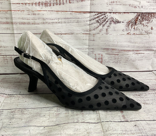 Sam Edelman Dot Mesh Bianka Slingback Black 6.5