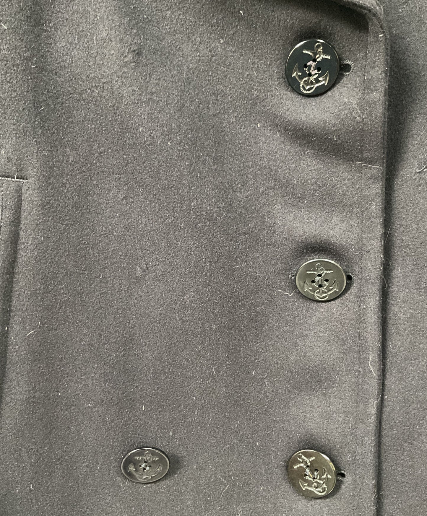 Vintage Clothing Supply Office Navy Surplus Wool Pea Coat Jacket Size 38