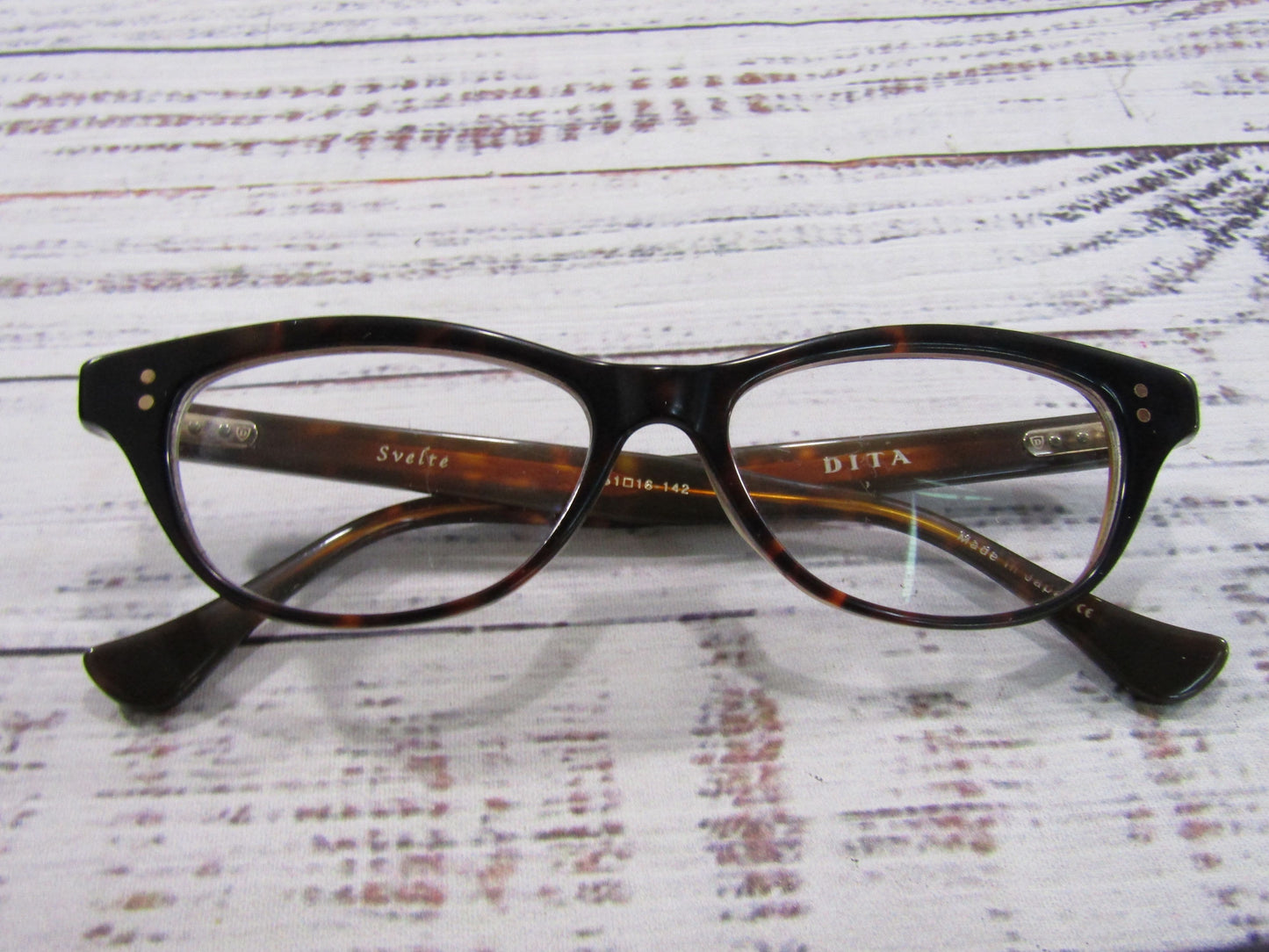 Dita Svelte Women's Brown Tortoise Cat Eye Eyeglasses Made in Japan