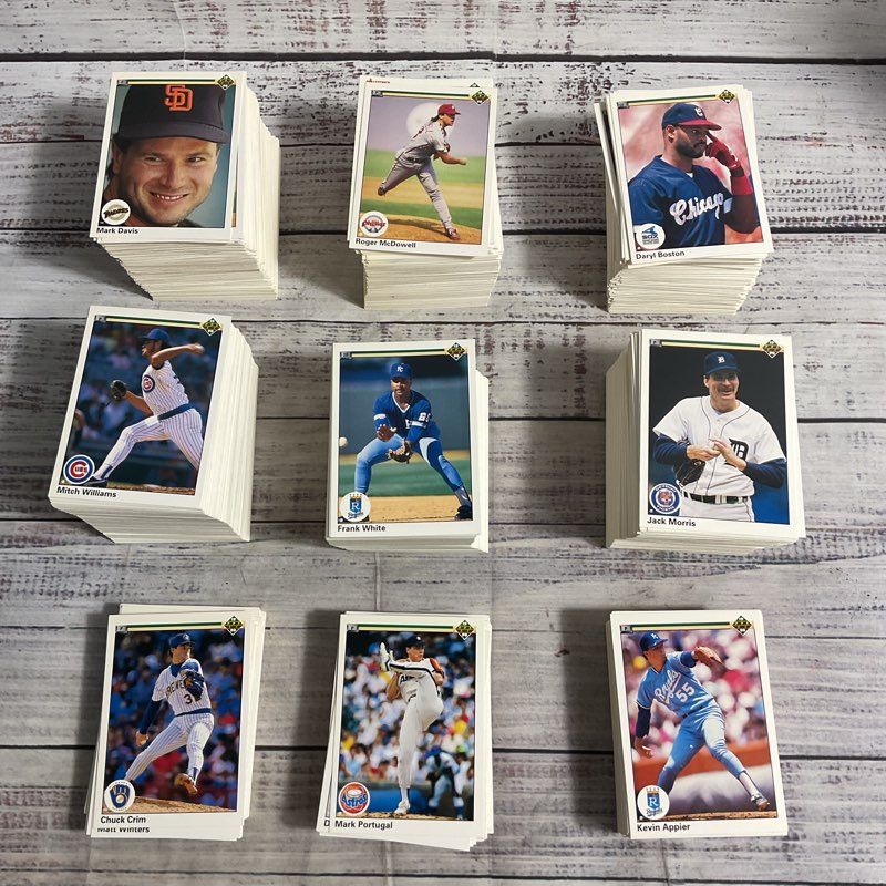 Lot Of 1000+ Vintage 1990 Upper Deck Baseball Trading Cards