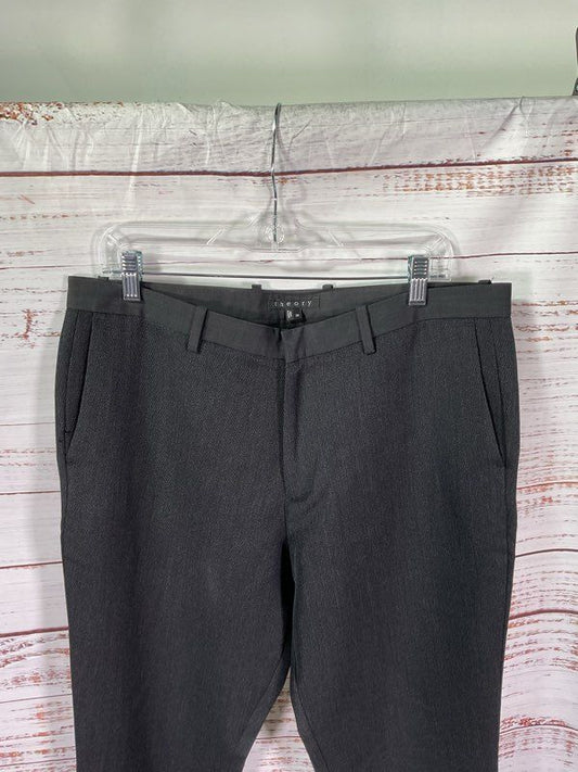 Theory Men's 100% Wool Black & Dark Grey Dress Pants Size 34