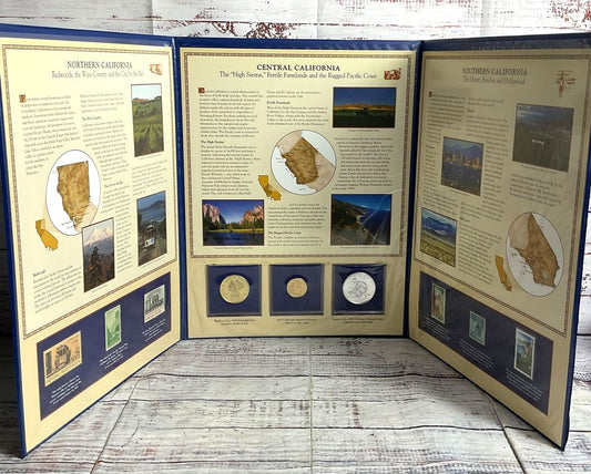 California Postal Commemorative Society Folio Stamp Coin Book