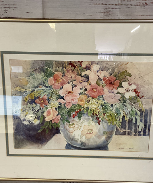 Flower Print by Dawna Barton Framed