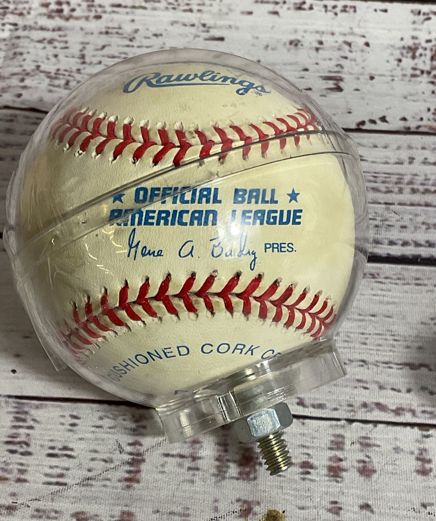 Signed SANDY ALOMAR JR. Cleveland Indians #15 Baseball with Case