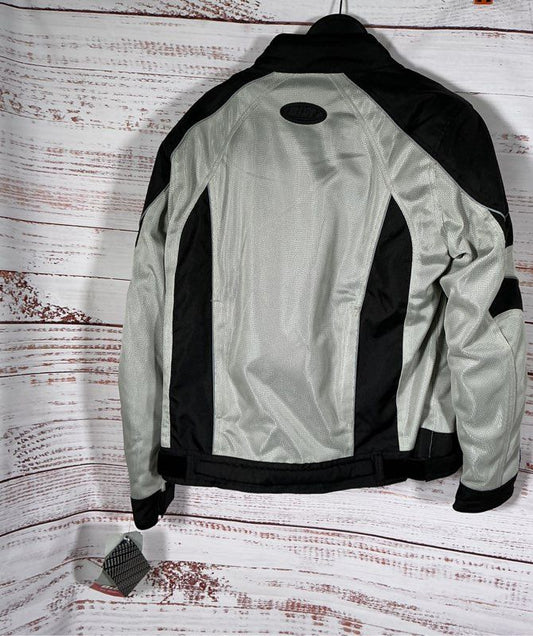 NWT Women's Bilt Gray with black Motorcycle Jacket Size XL Retail $179