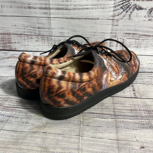 Icon Wearable Art Tiger Cub Photo Print Leather Sneaker Men's Size 11 Shoes
