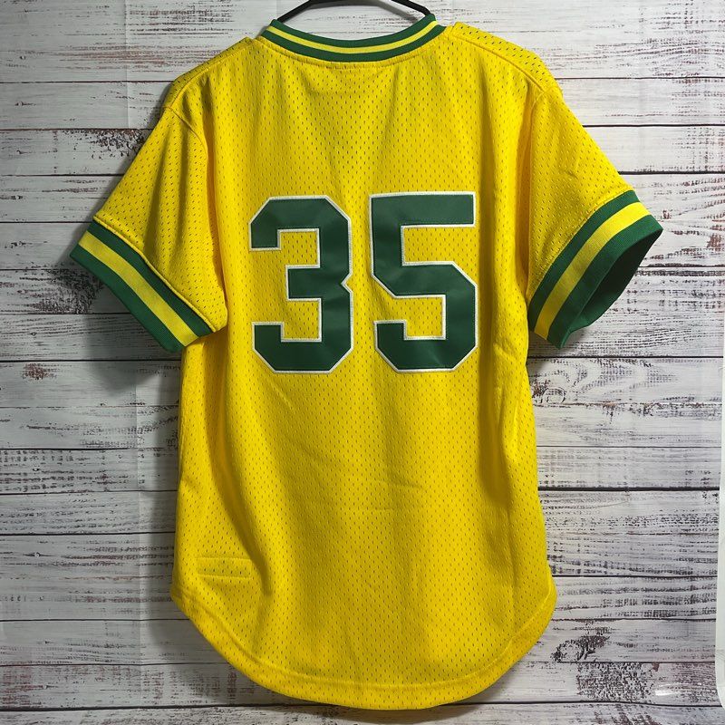 Mitchell & Ness A's 35 Yellow/Gold Baseball Jersey Size 40 (M) Ricky Henderson