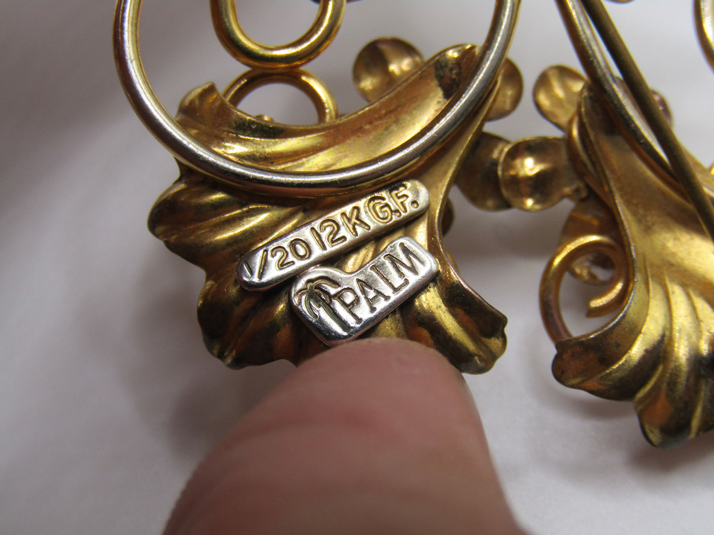 Palm Company 12k Gold Filled Floral Brooch Pin