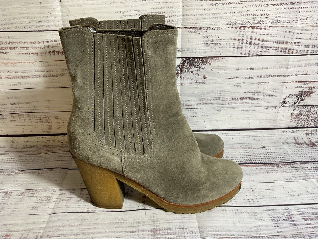 PRADA Women's Gray Suede Chelsea Boots- SZ 40