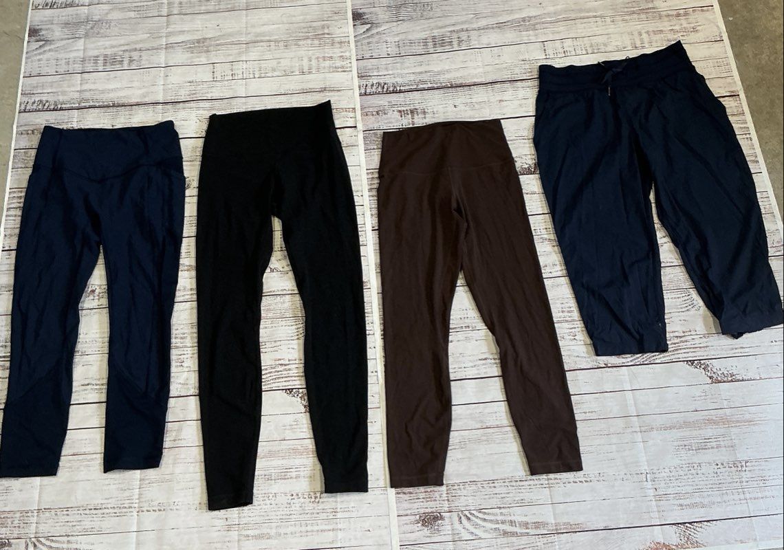 Women's Lululemon Lot of 9 Leggings, Sports bras and Jacket Size 6