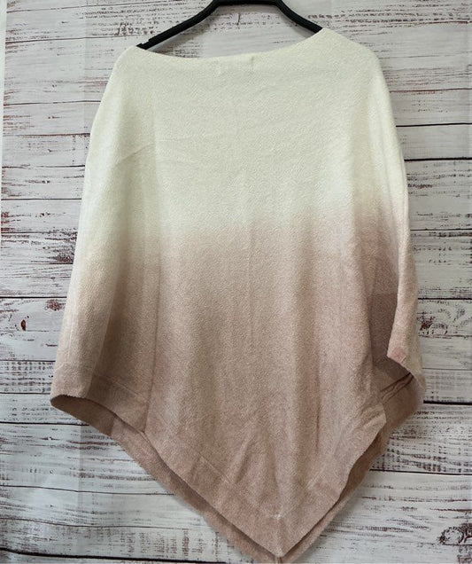 Women's Barefoot Dreams Cozy Chic Lite Ombre Rose Mist Poncho Size OS