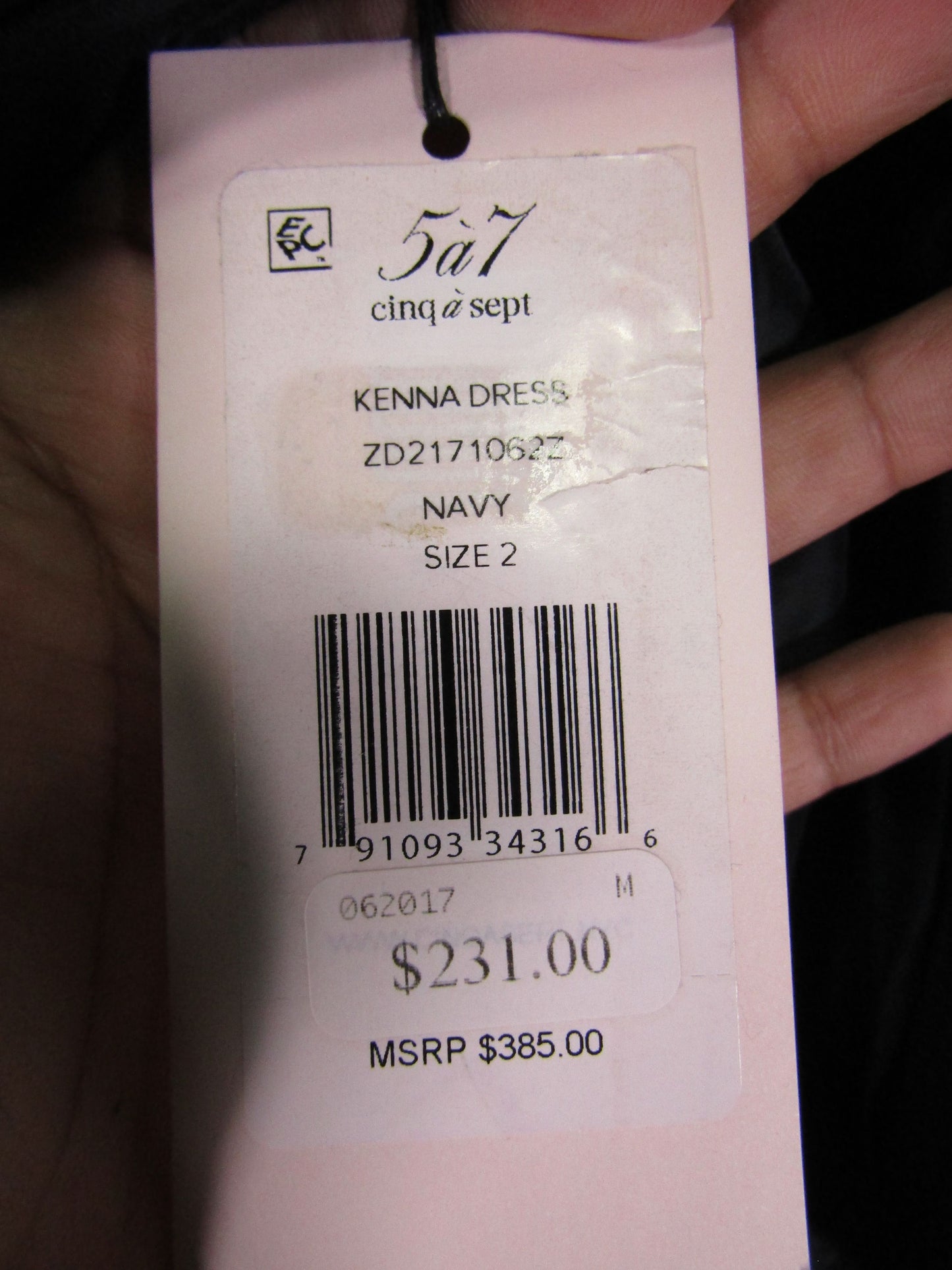 Cinq à Sept Kenna Women's Navy Blue Off The Shoulder Mini Dress Size 2
