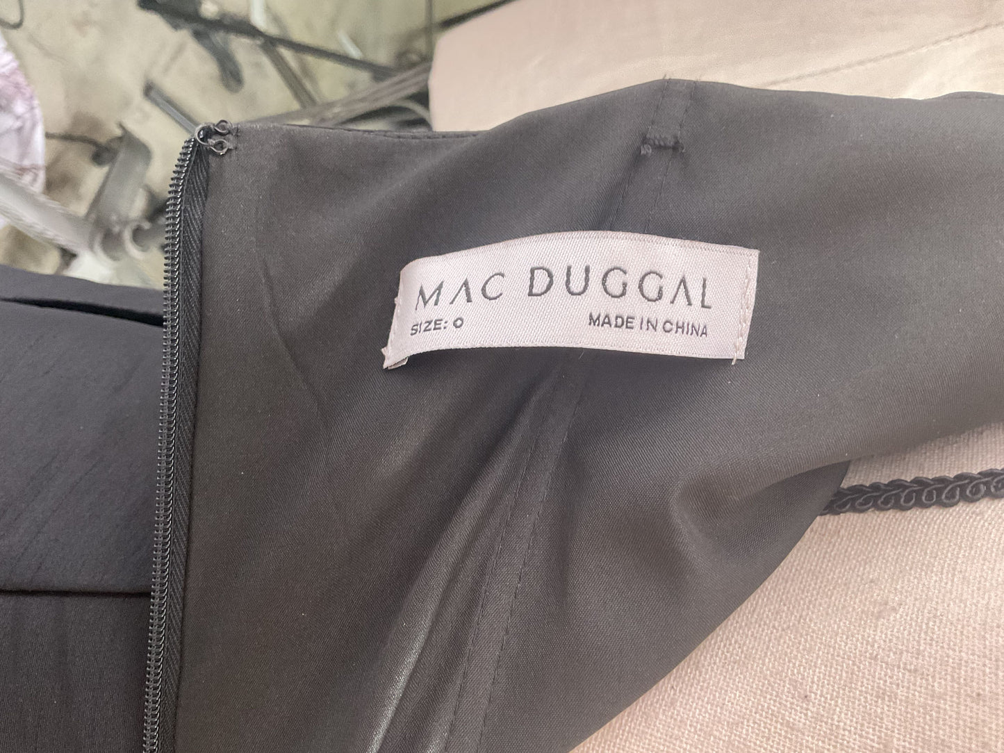 Mac Duggal Black Strapless Bow Gown - Size 0