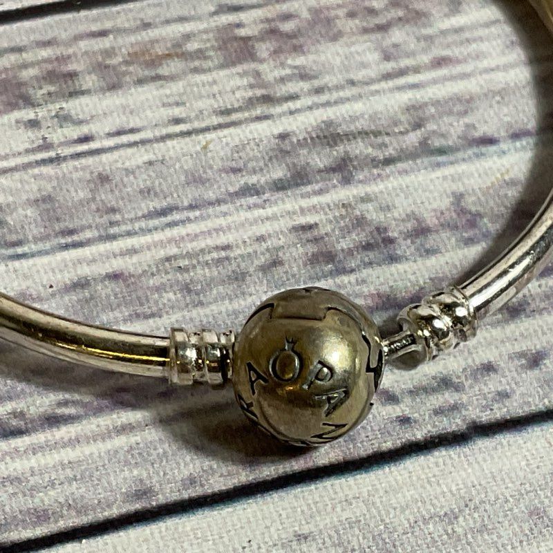 PANDORA Sterling Silver 925 Ale 7.5" Bangle Bracelet- 8.42g