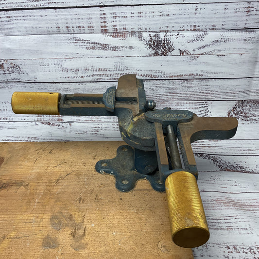 Vintage Stanley No. 400 Tilts And Swivels Picture Frame Vise Mounted