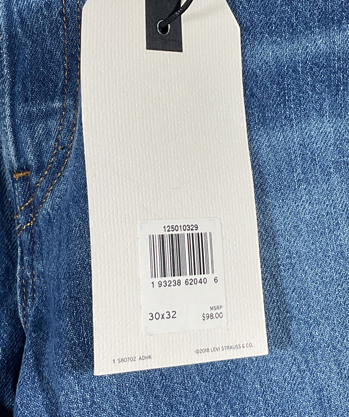 Levis Women's 501 Button Fly Raw Hem Denim Jeans Blue 30 x 32