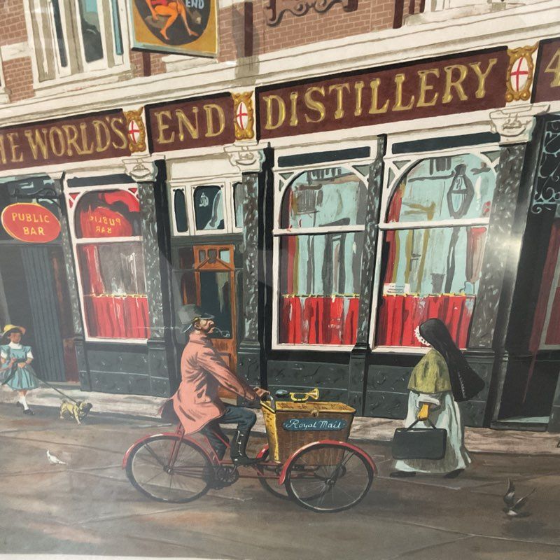 Bruce Bomberger Worlds End Distillery Pub Print Signed 16/50 Large Artwork Local
