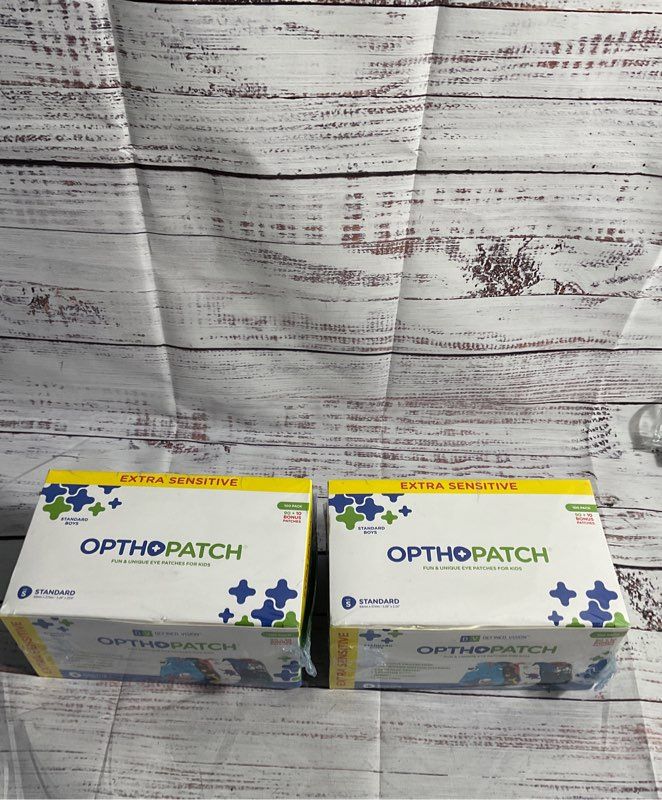 2 Opthopatch Eye Patches for Kids - Extra Sensitive Adhesive - Boys 100 Pack