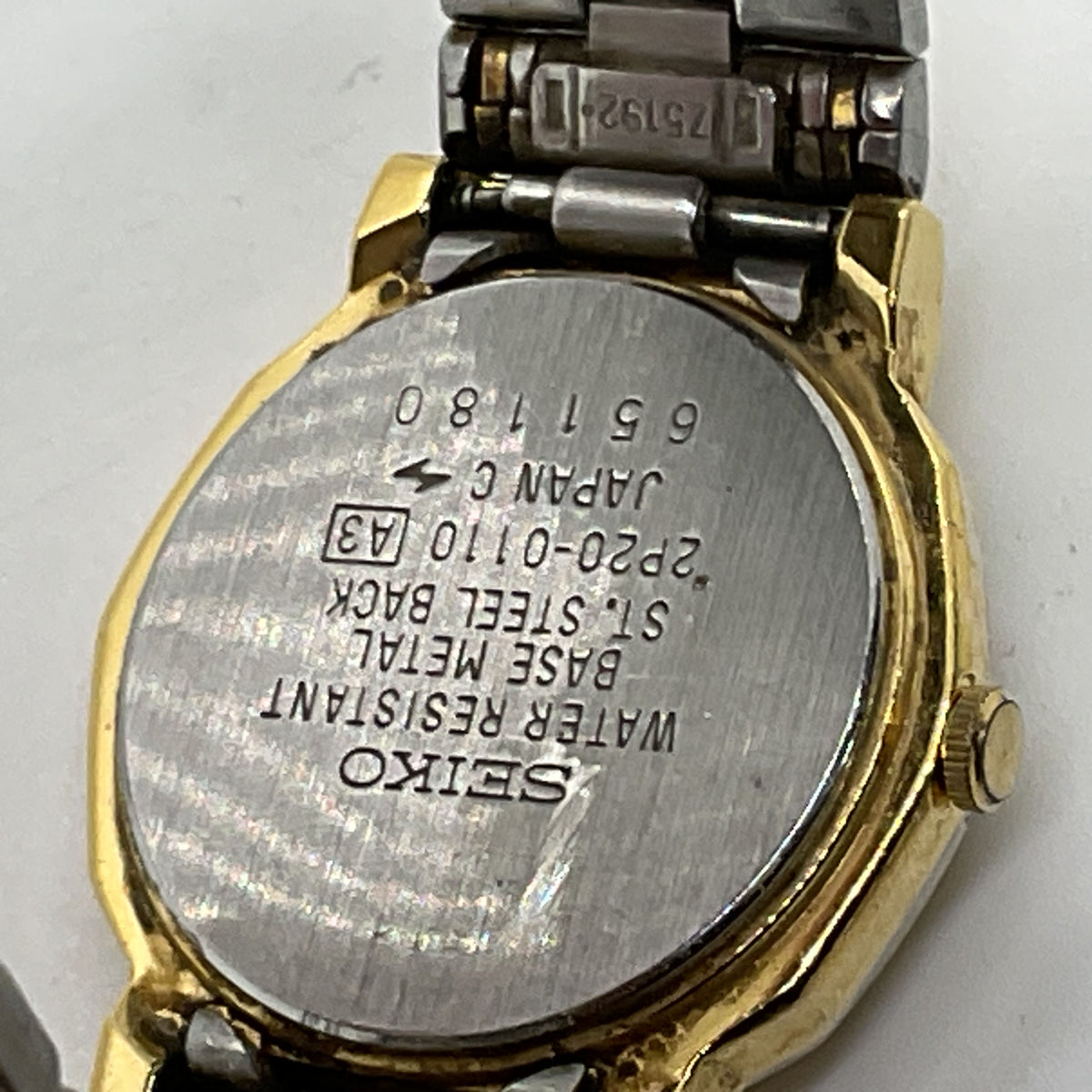 SEIKO 2P20-0110 Women's Two Tone Watch- 6.5"