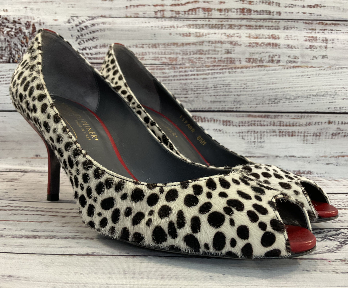 Donald J. Pliner Parr Women's Leopard Print Calf Hair Pumps Made in Italy