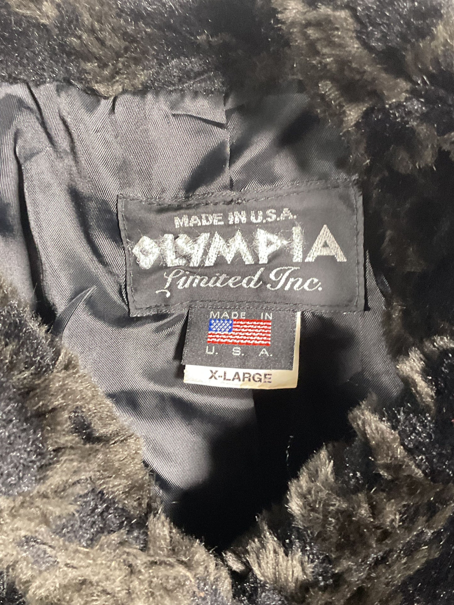 Olympia Limited Inc Dark Brown Faux Fur Coat - Size XL