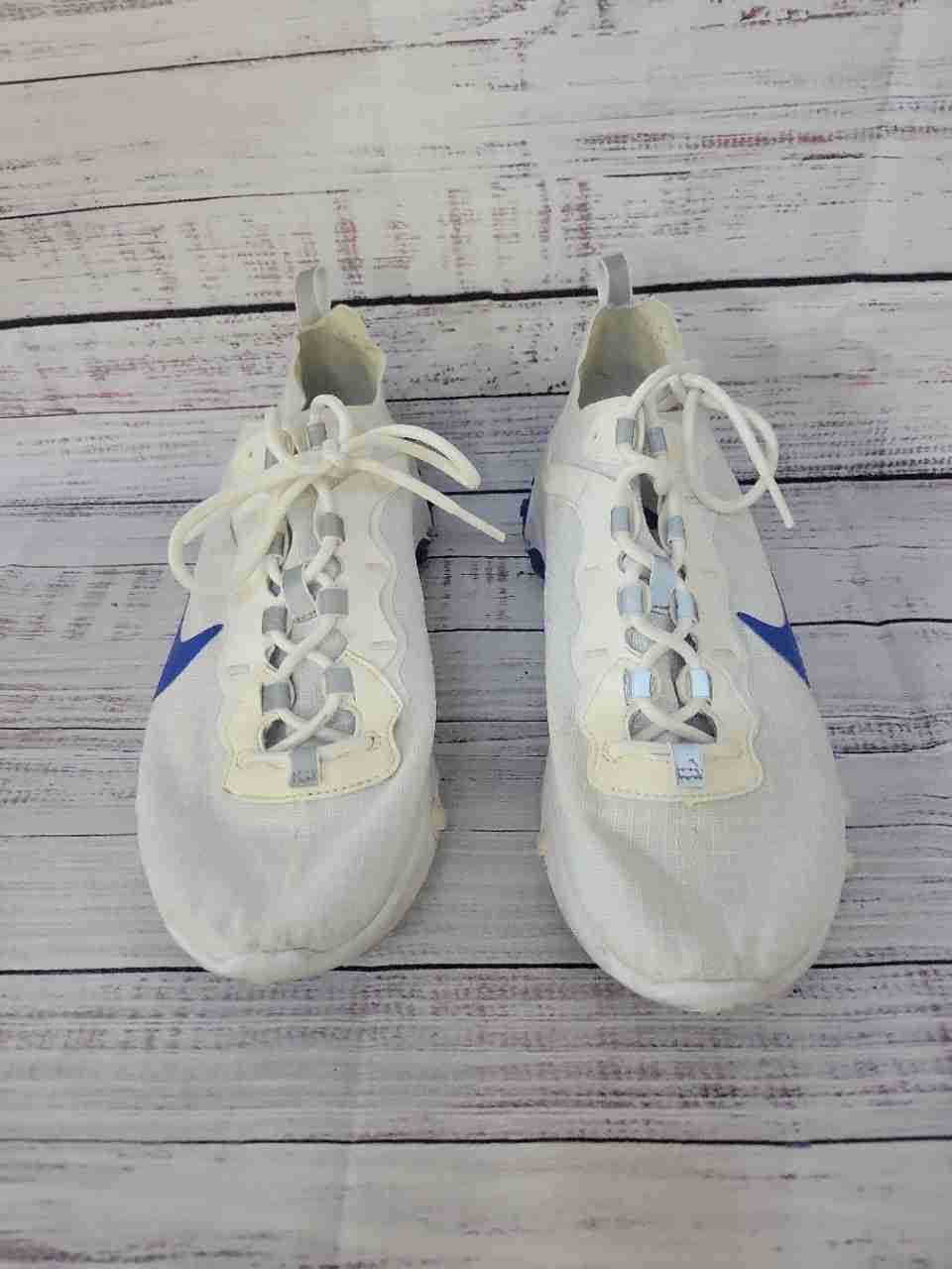 Men's Nike React Element 55 Blue & White Sneaker Size 9