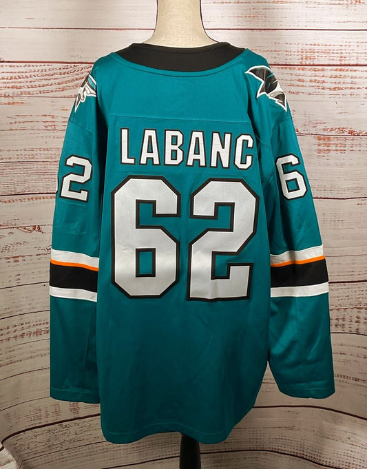 Fanatics LeBanc San Jose Sharks Breakaway Home Jersey Teal 2XL