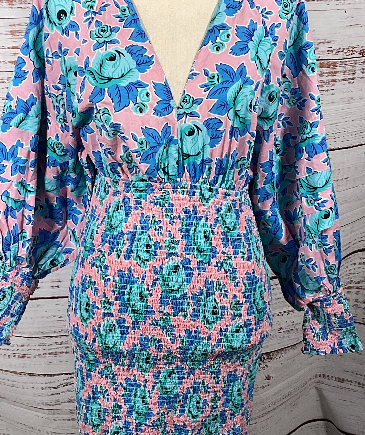 Rhode Resort Anya Smocked Mini Dress Multicolor M