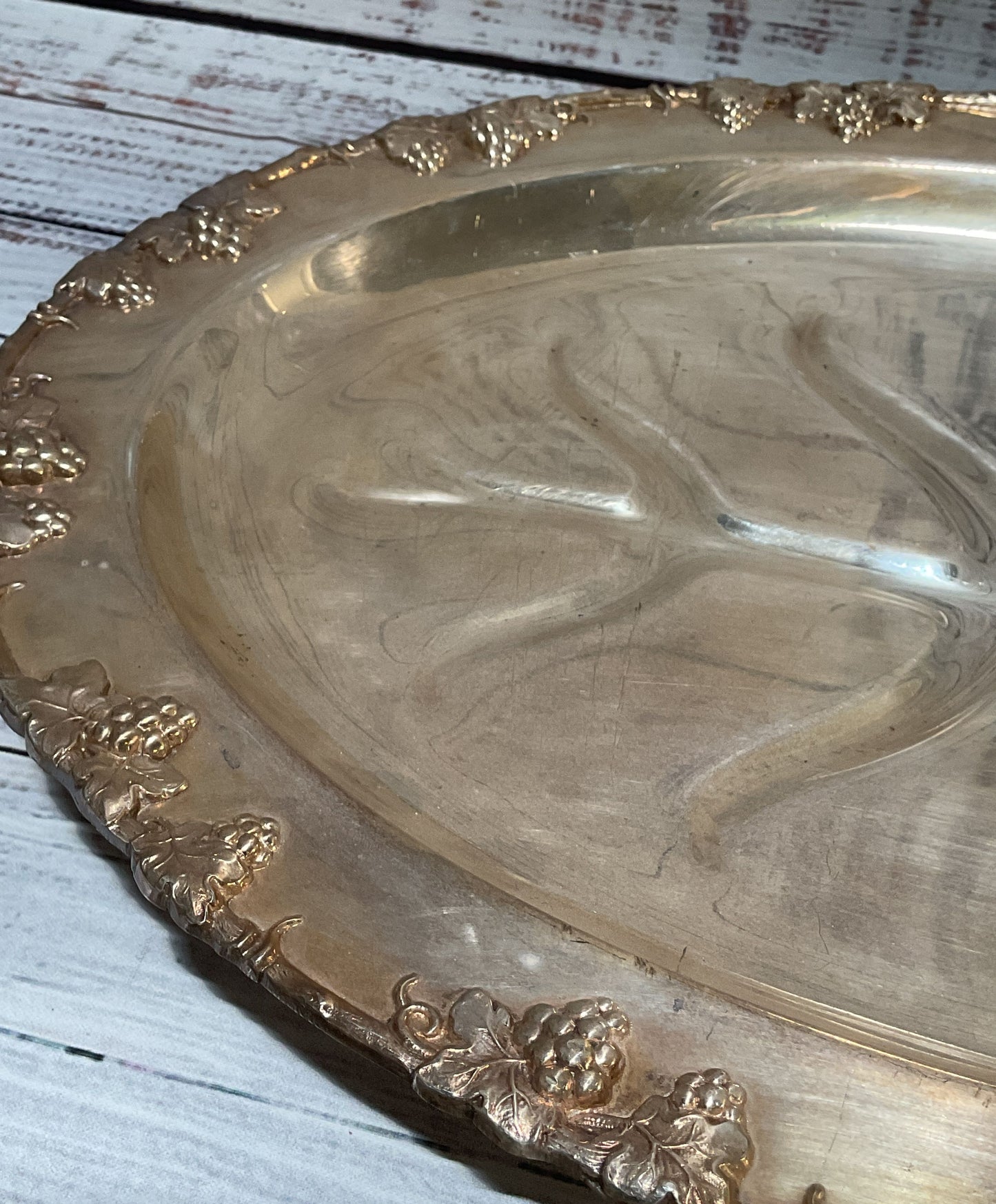 Vintage Crescent National International Silver Co Serving Trays Lot Of 3