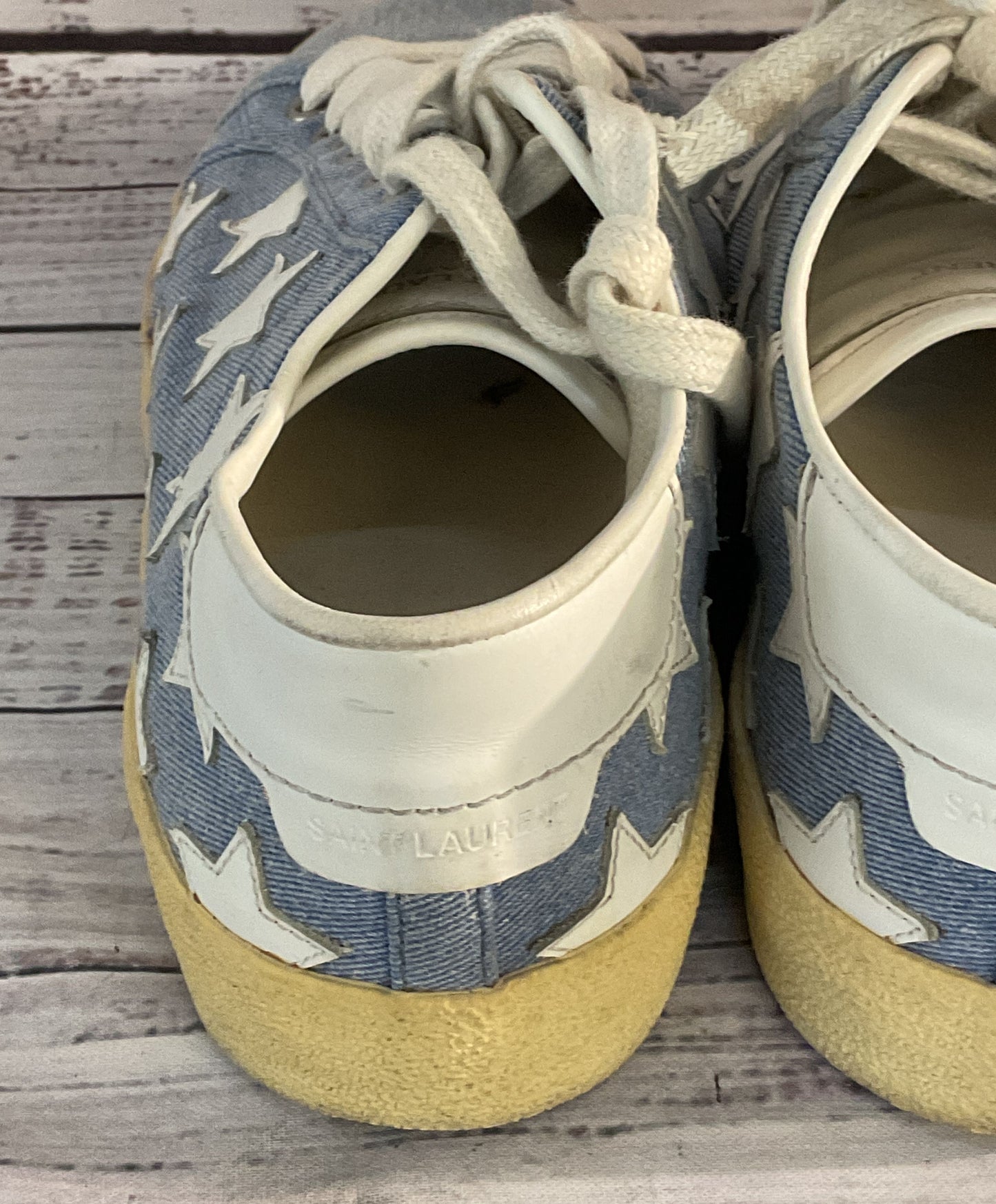 Saint Laurent Denim Starry Sneakers Blue 6.5