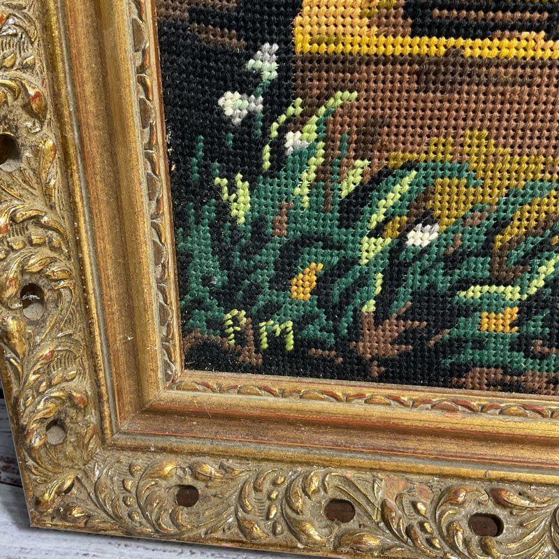 VTG 1977 The Bowden Children Hoppner Needlepoint Reproduction Signed PM, Framed