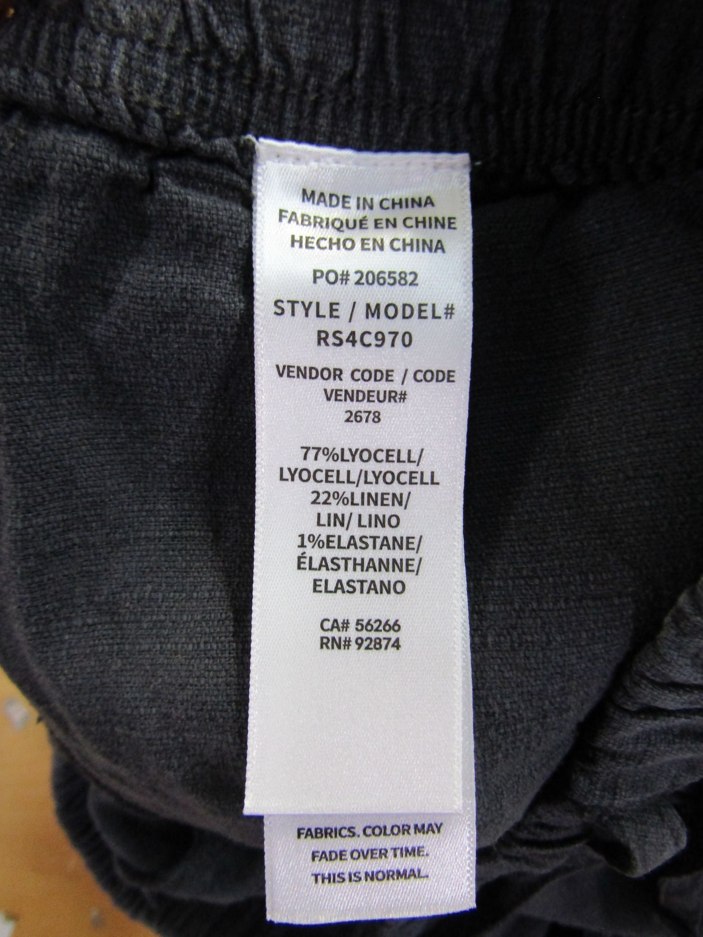 Splendid Angie Women's Gray Linen Blend Drawstring Pants Size S RS4C970