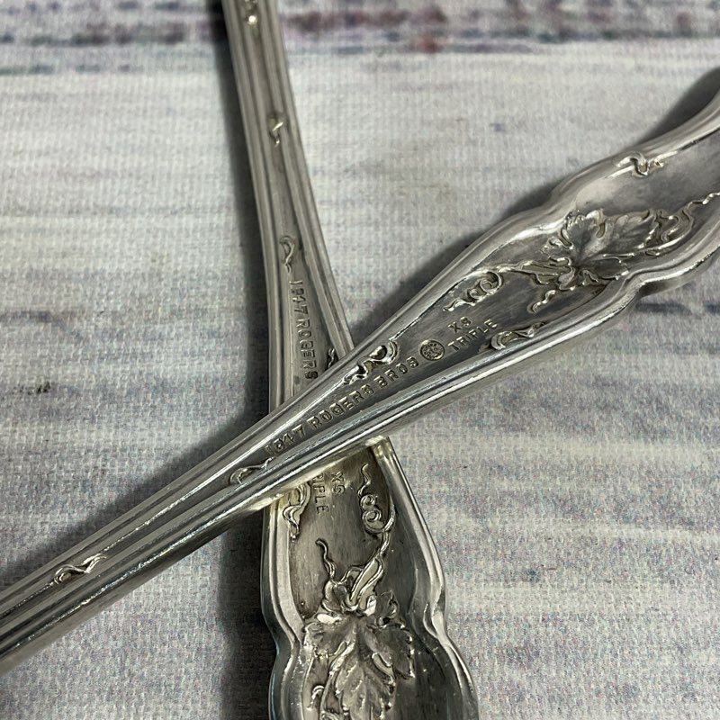 1847 Rogers Bros Antique 14 Pc Silver Plate Flatware Lot Read Desciption