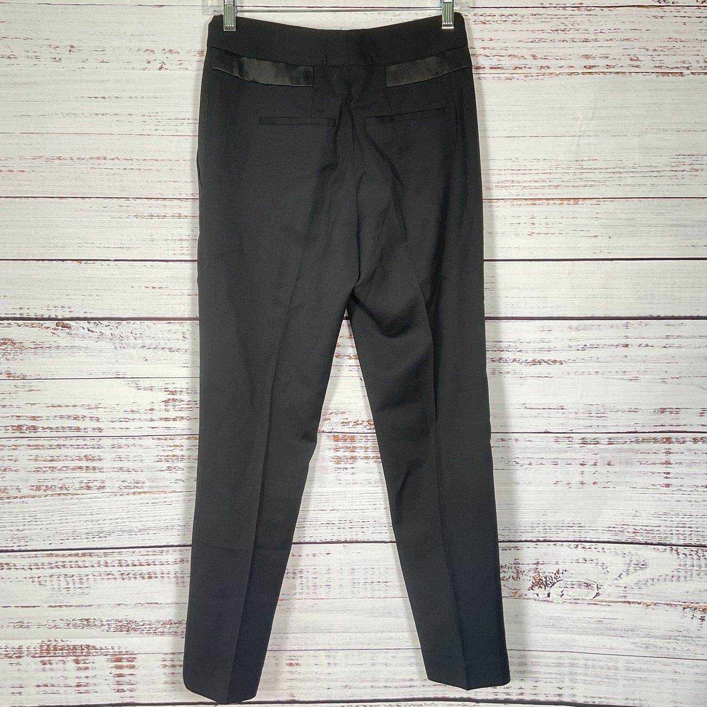 Alexander Wang Black Trousers Satin Accent Pants Size 27"
