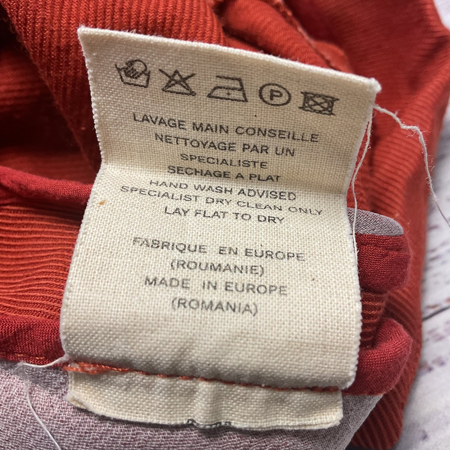 Loulou Studio Burnt Orange Twill Style High Rise Pants - Size M 30"x29"
