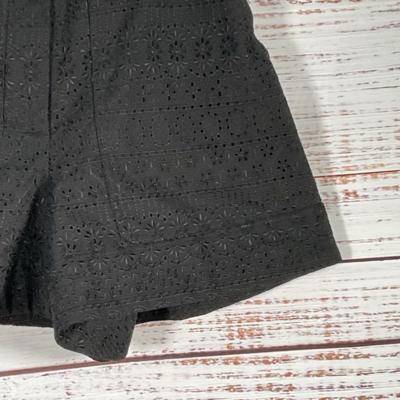 NWT VANESSA BRUNO Paris Women's Black Wide Leg High Waist Shorts- SZ 34/0 US