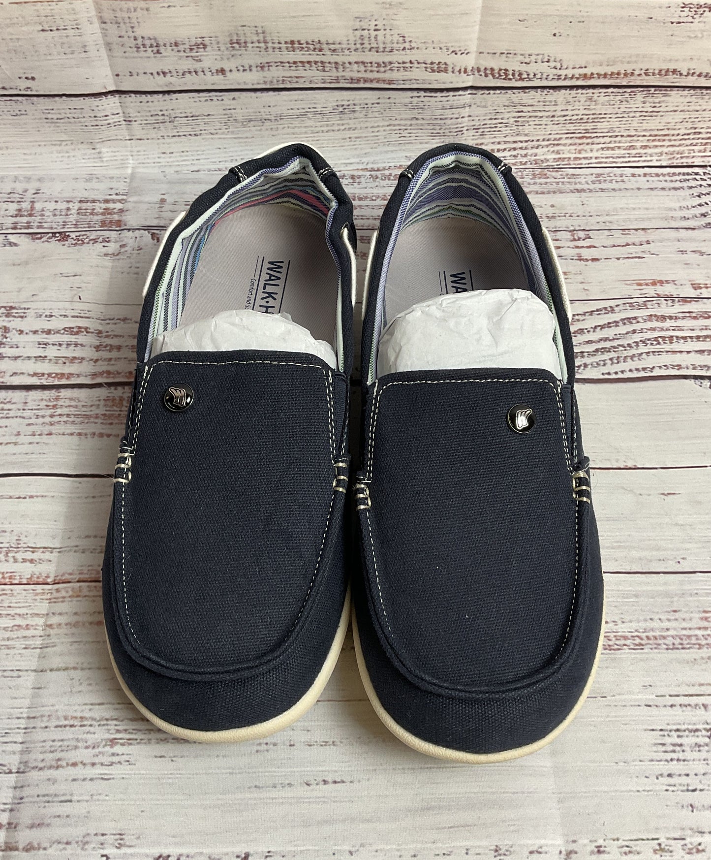 Walk Hero Navy Blue Slip-On Casual Shoe Comfort and Support Women 10