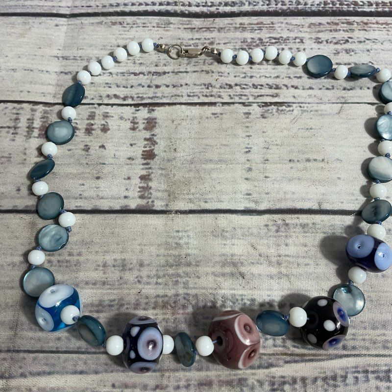 Multicolor Glass Beaded Jewelry 3 Pc. Lot (1 Necklace, 2 Bracelets)