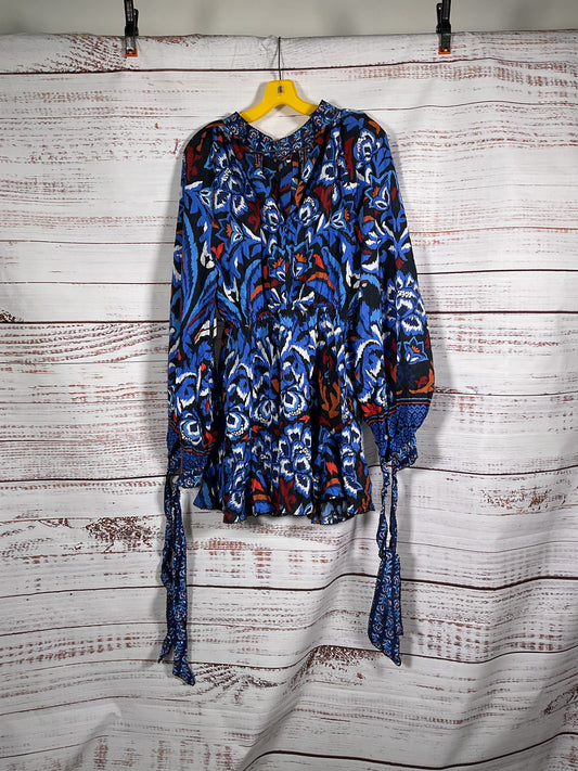 Farm Rio Blue Toucan Mini Dress - Size S NWT