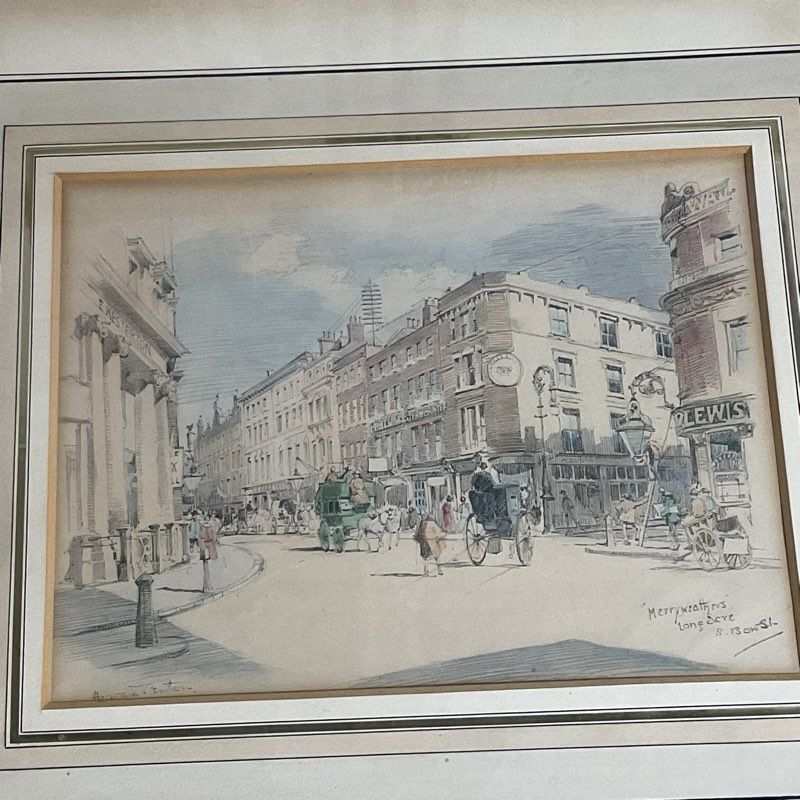 Set of 3 VTG./ANTIQUE HOWARD PENTON Colored Lithographs- FRAMED 19.5" X 14.5"