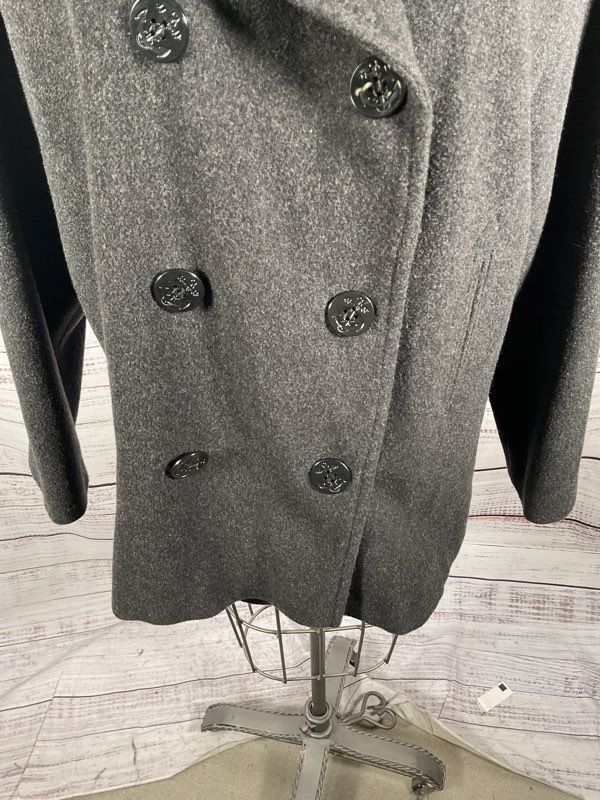 Vintage J. Percy Women's Dark Gray 100% Wool Coat Size 14