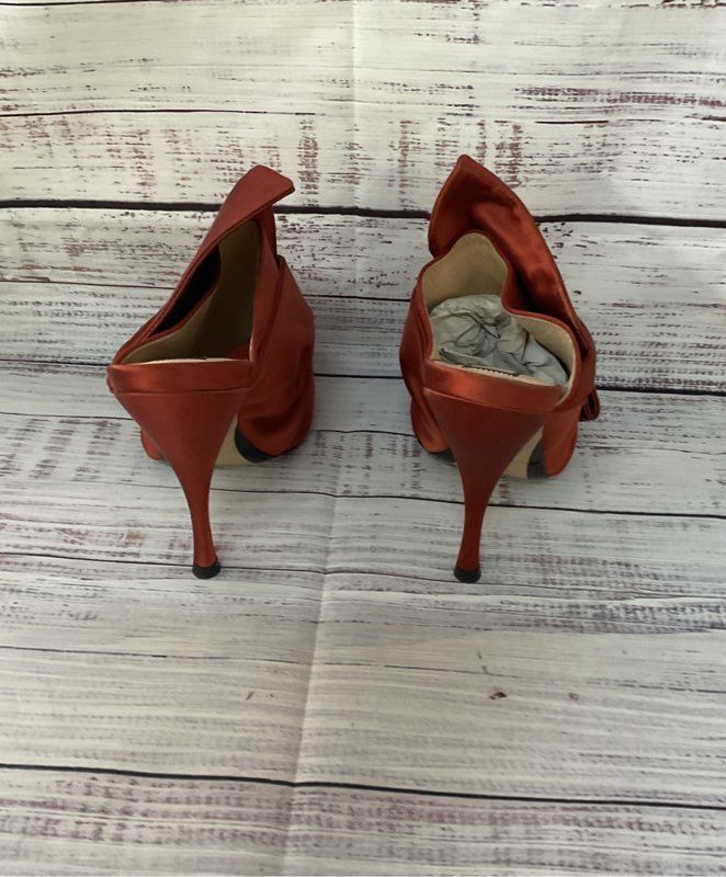Women's No 21 Rust Satin Mules Heels Size 5.5 Like New