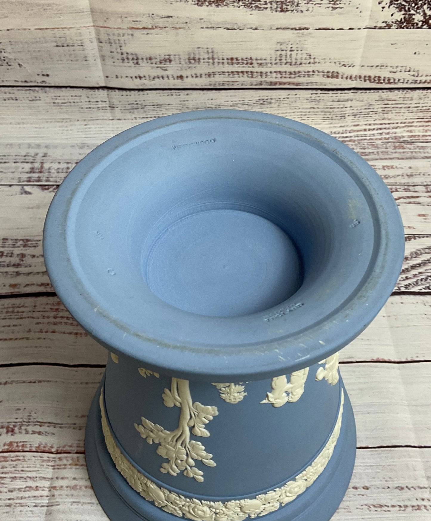 Wedgwood Powder Blue Jasperware Flower Pot Planter