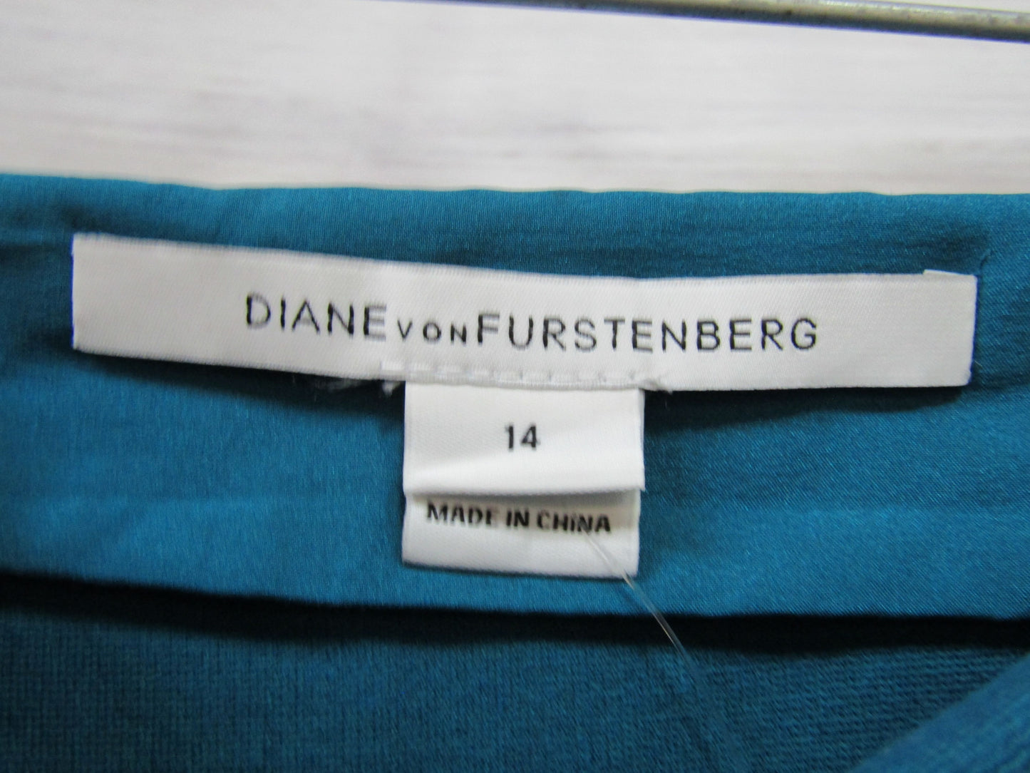 Diane Von Furstenberg Koto Women's Blue Pencil Skirt Size 14