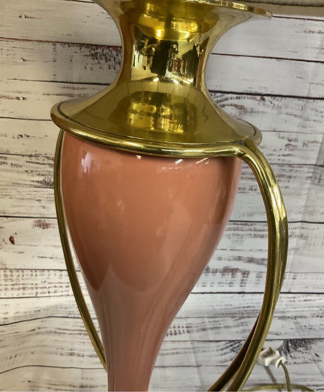 Vintage Chapman 1984 Pink Ceramic Table Lamp 30" Pick up Only