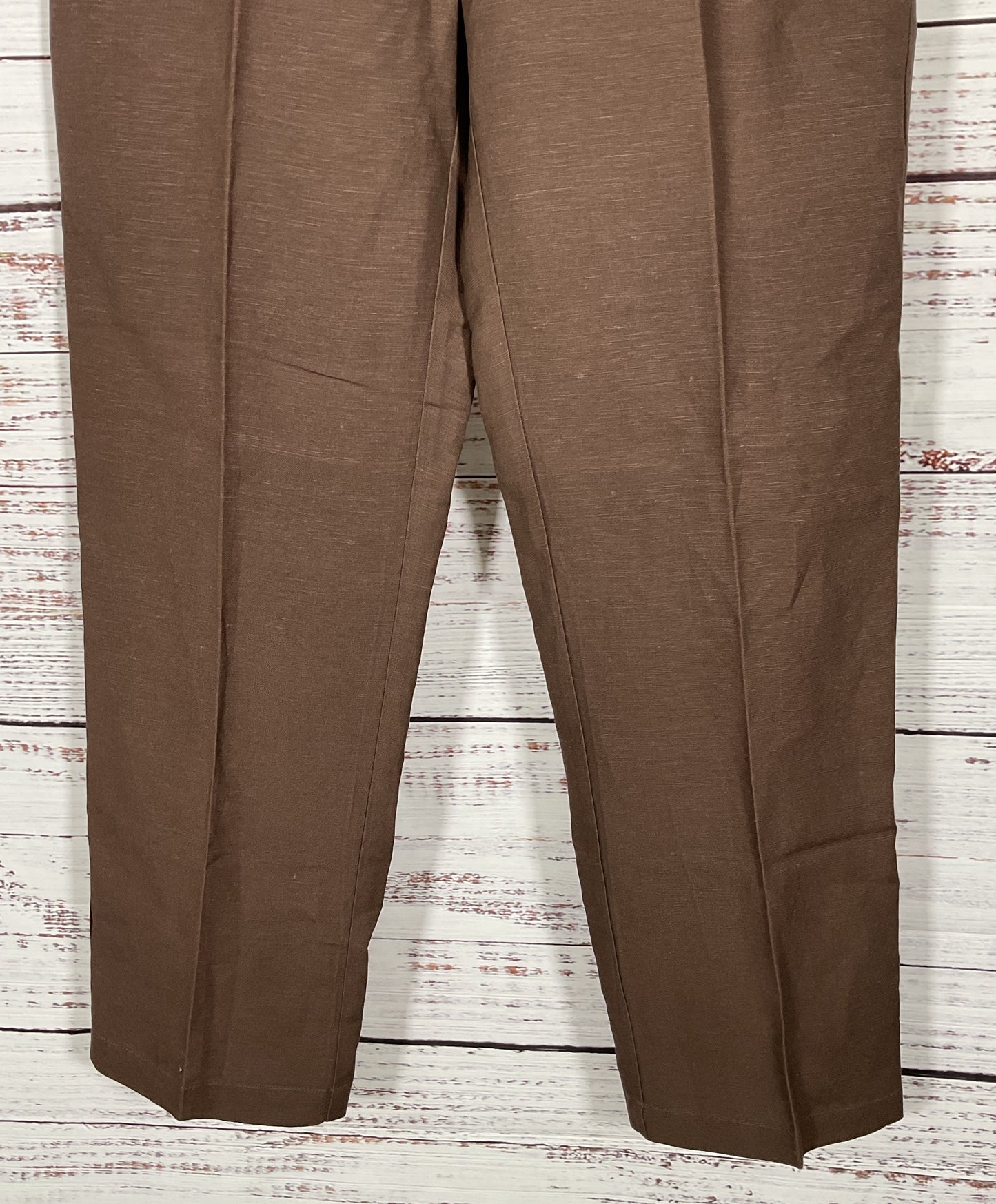 Cubavera Men's Brown Drawstring Linen Blend Pants Size M