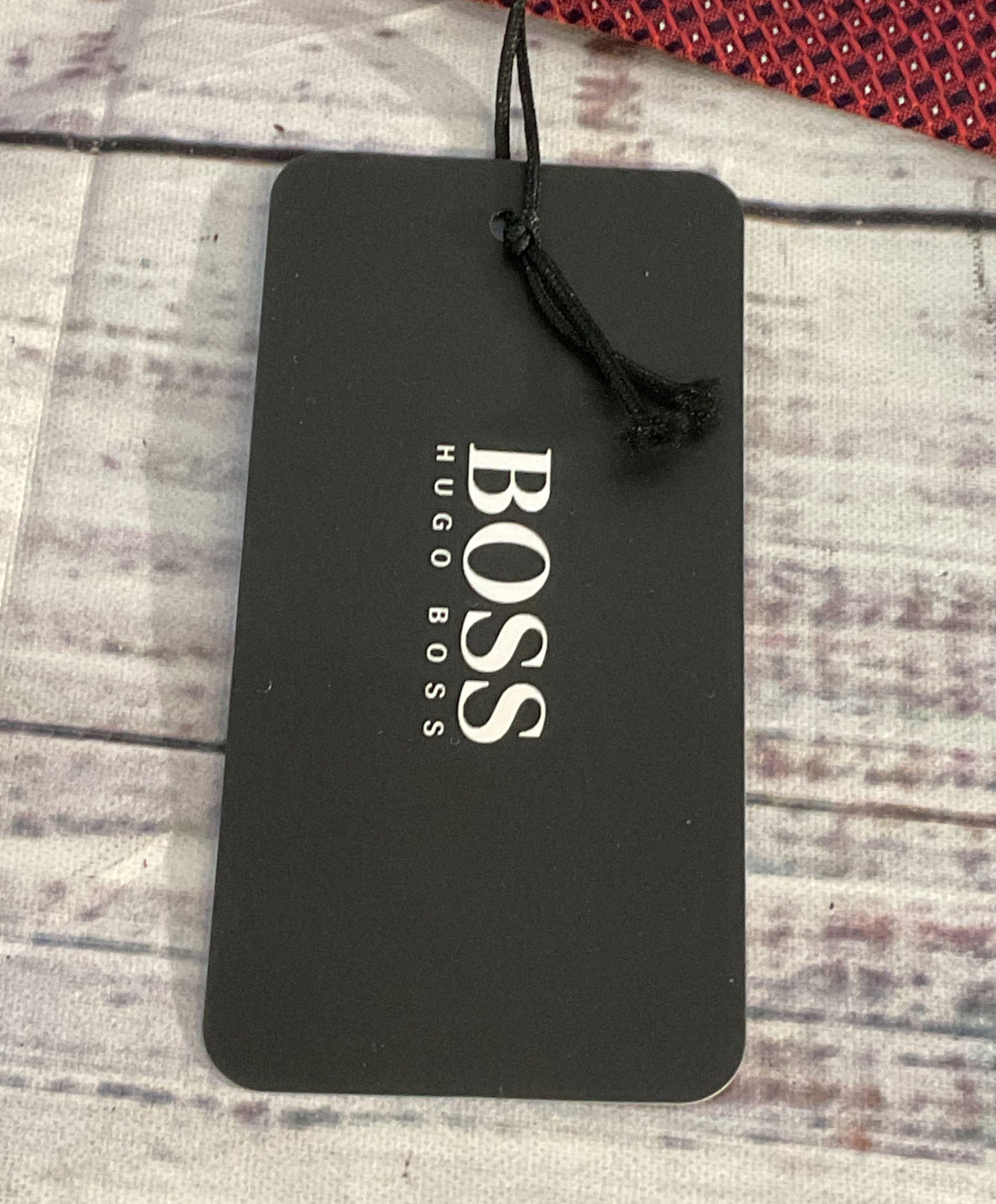 Boss Hugo Boss Square Pattern Tie Red