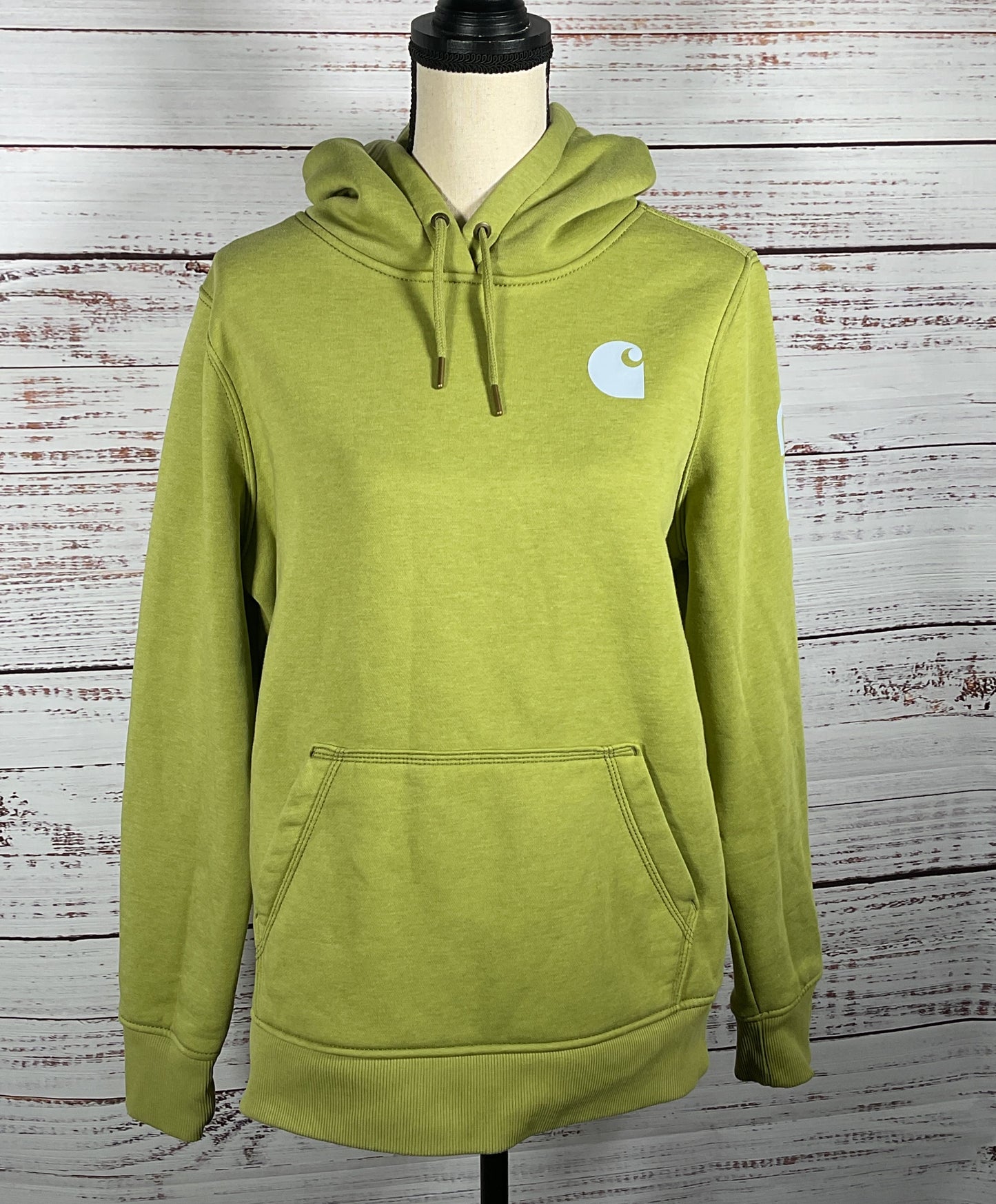 Carhartt Relaxed Fit Midweight Logo Sleeve Sweatshirt Green Olive Heather M