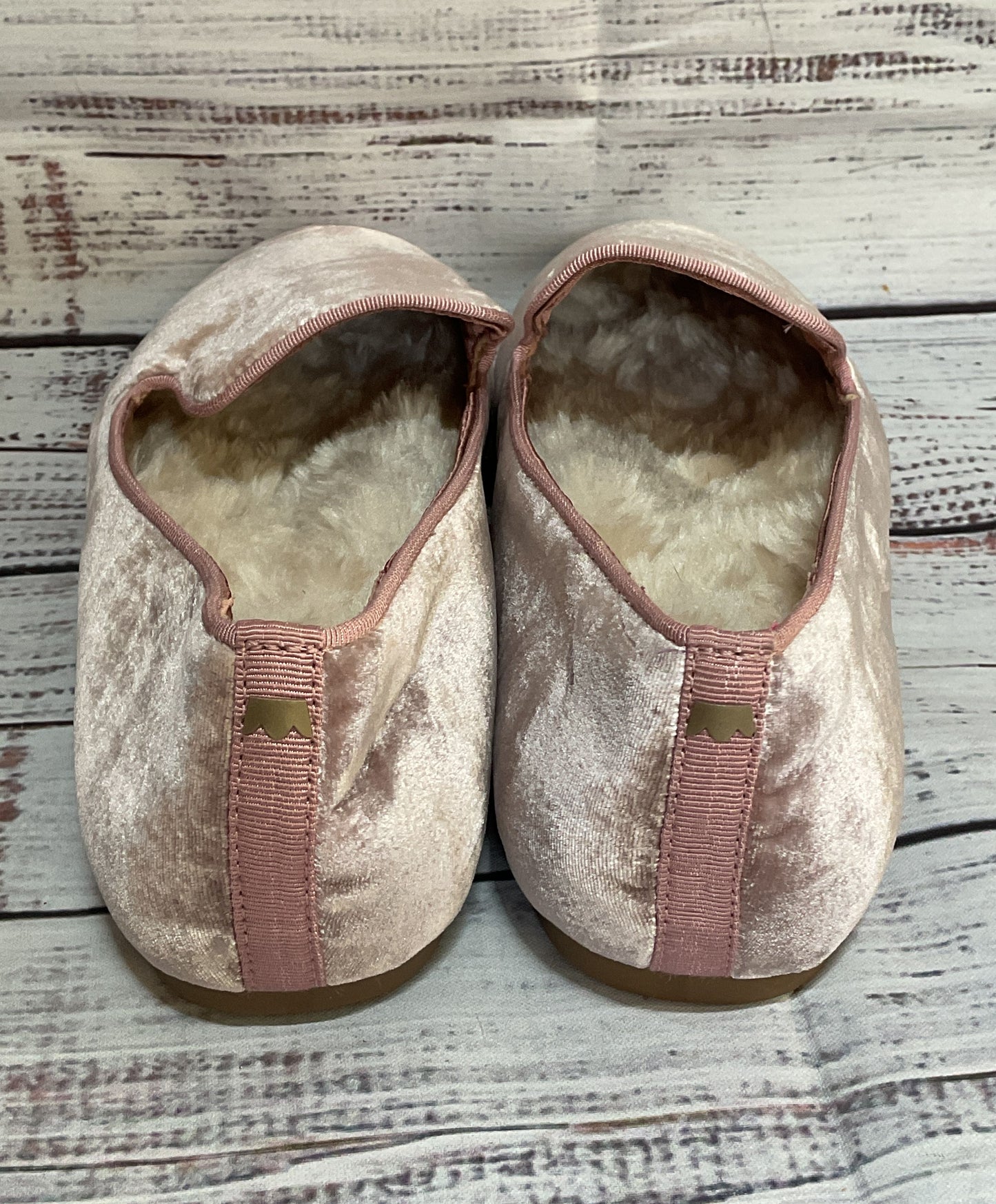 Birdies Velvet The Starling Fuzzy Insert Loafers Dusty Rose 7.5